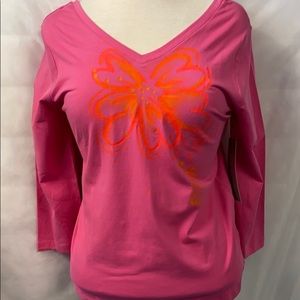 SOLD Med hand painted red t shirt